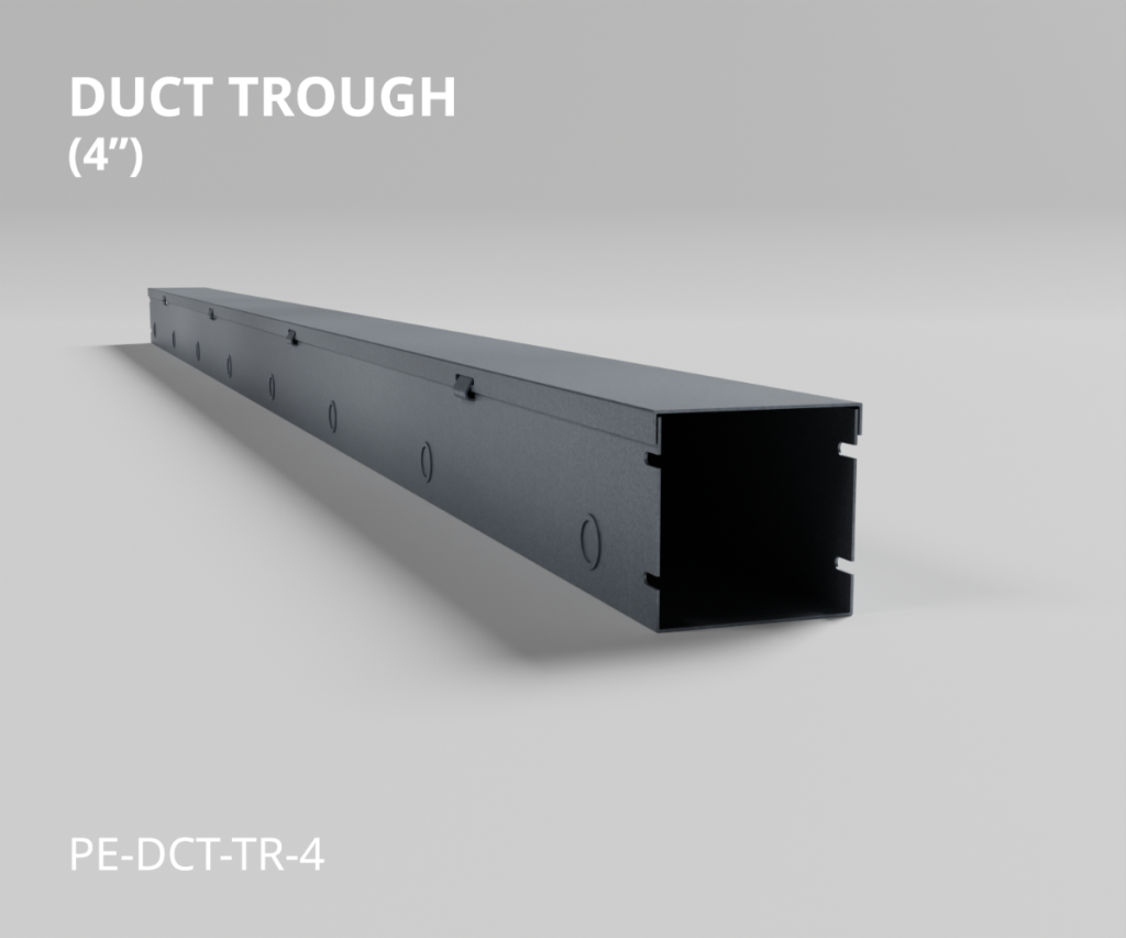 Premier Elevator 4-inch elevator duct trough section for cab ventilation PE-DCT-TR-4