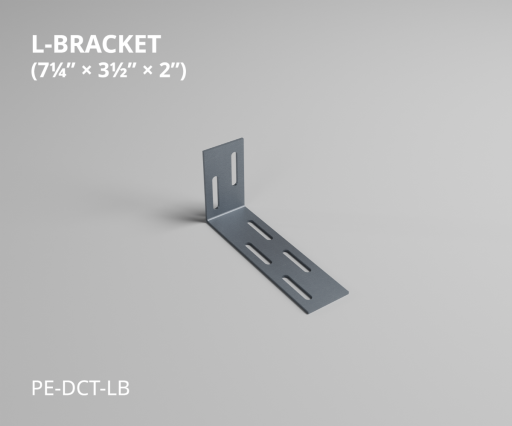 Premier Elevator elevator duct L-bracket mounting accessory 7.25 x 3.5 x 2 inch PE-DCT-LB